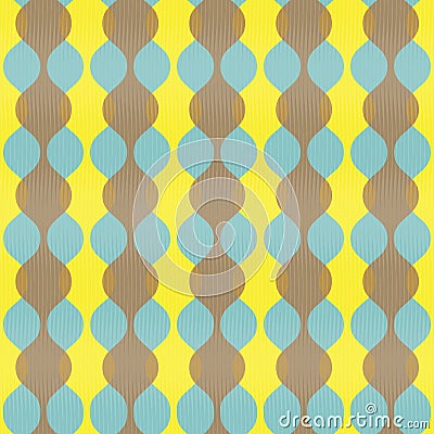 Vertical Retro Waves Pattern Vector Illustration