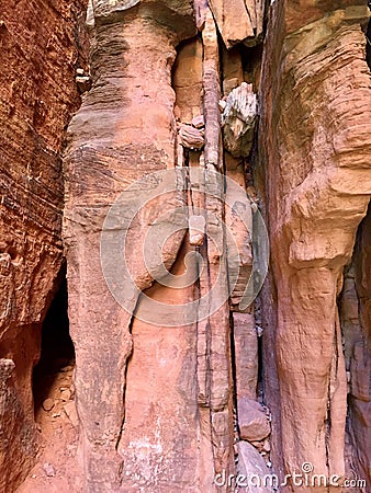 Vertical Rocks Boynton Canyon, Arizona Stock Photo