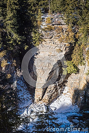 Elephant head rock - Ausable Chasm - New York Stock Photo