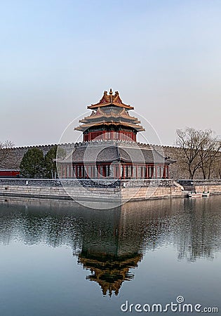 Vertical shot of the Forbidden City in Dongcheng, China Stock Photo