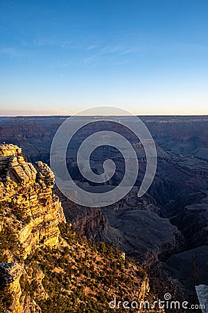 Vertical shot of a huge mesmerizing canyon Stock Photo