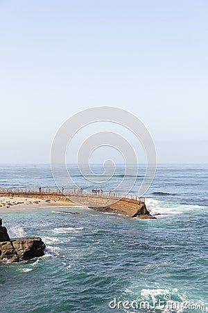 Vertical shot of the La Jolla shore in San Diego, California, the USA Stock Photo