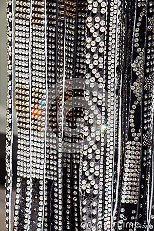 Vertical shot of the shiny rocks on a belt in a shop Stock Photo