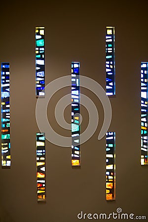 Vertical Stained Glass Stock Photo