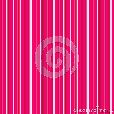 Vertical stripes seamless pattern. Simple pink and white vector lines texture Vector Illustration