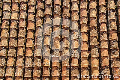 Vertical tile roof in Granada Stock Photo