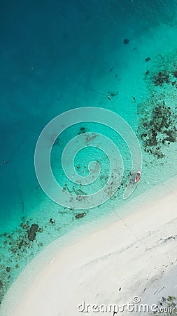 Vertical top view of Pulau Aur Johor Malaysia Stock Photo