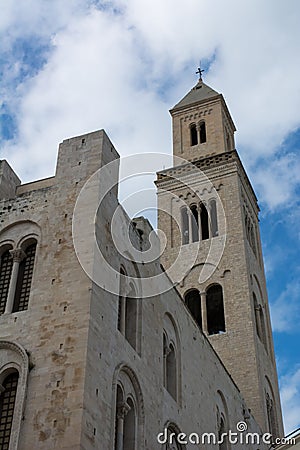 Vertical View of the Back Side of The Cathedral of San Basilio a Stock Photo