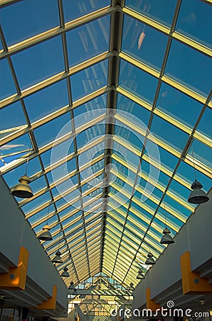 Vertical view on ceiling Stock Photo