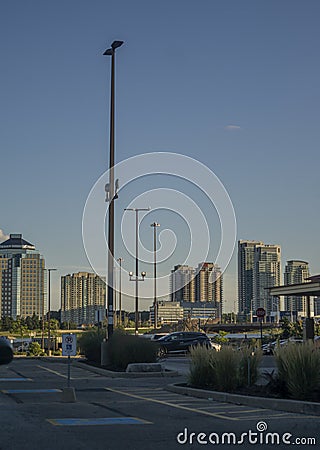 Vertical view of Scarborough town buildings, Toronto, Canada Editorial Stock Photo