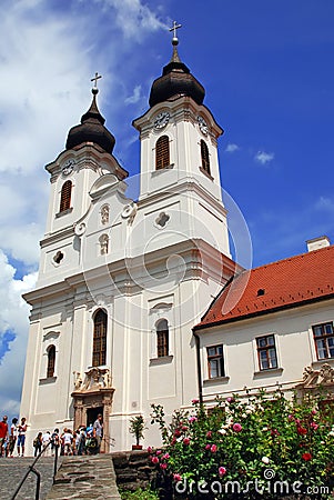 Vertical view of Tihany abbey Stock Photo