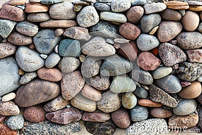 Vertical wall of boulders. Stock Photo