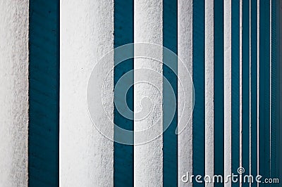 Vertical white wooden blinds Stock Photo