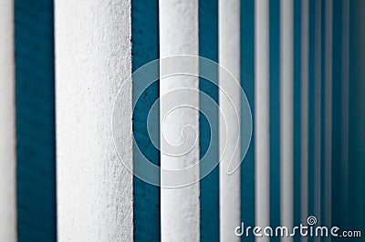 Vertical white wooden blinds Stock Photo