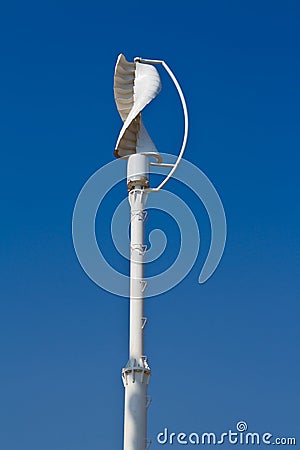 Vertical wind turbine Stock Photo