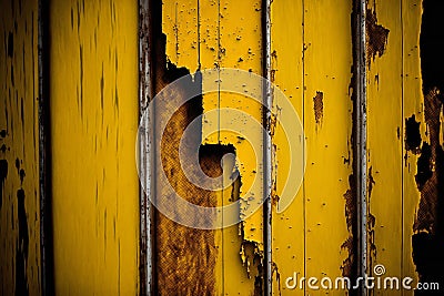 Vertical the wooden planks with cracked, abstract, textures Cartoon Illustration