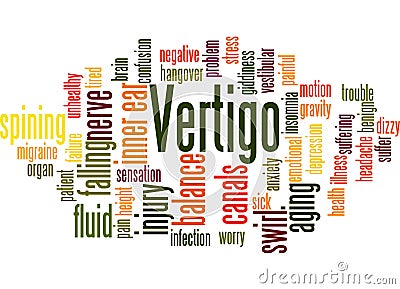 Vertigo word cloud concept 3 Stock Photo