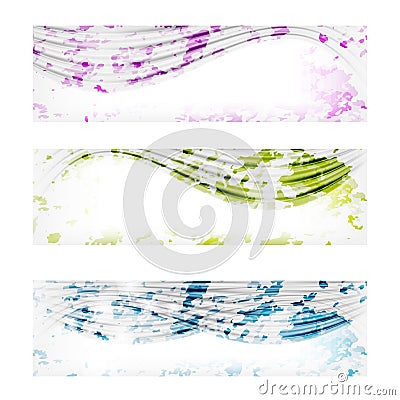 very abstract banners with transparent lines Vector Illustration