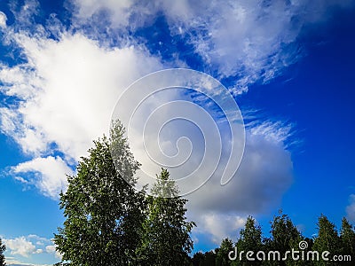 Very beautiful blue sky with clouds Stock Photo