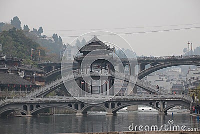 China Fenghuang old city Phoenix Editorial Stock Photo