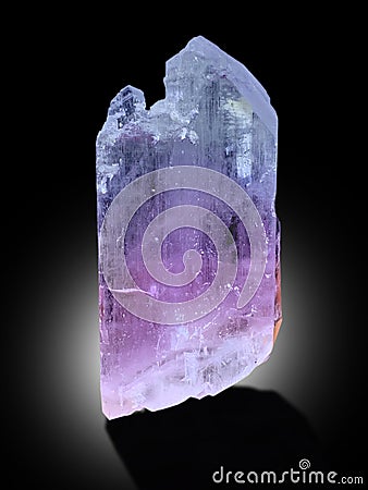 very beautiful Lilac Pinkish Purple color Kunzite var Spodumene crystal specimen from Afghanistan Stock Photo