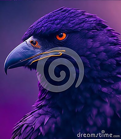 Very Beautiful Purple crow eye Stock Photo