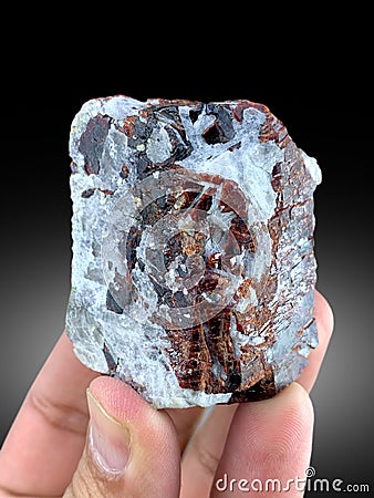 very Beautiful Rare Tantalite crsytal Mineral specimen from afghanistan Stock Photo