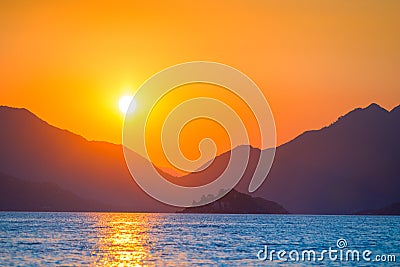 Very beautiful sun rises Stock Photo