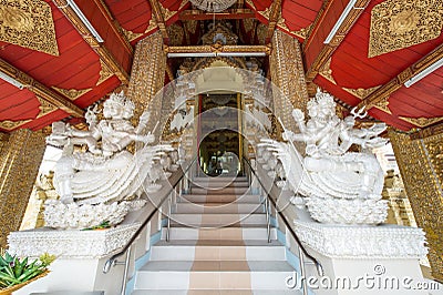 the very beautiful temple of Wat Sanpayang Luang Editorial Stock Photo