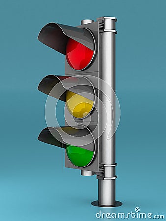 Very beautiful traffic lights Stock Photo