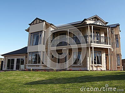 Very big 2 storey House Stock Photo