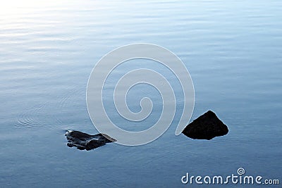 Very Calm and Still Sea Water Stock Photo