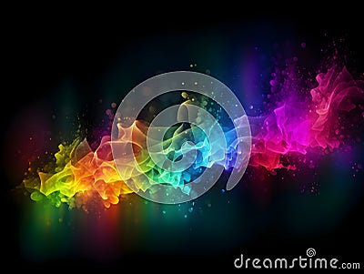 Very colorful, strange, and unconventional abstract background. Shapes and colors, creating an interesting and unique effect. Stock Photo