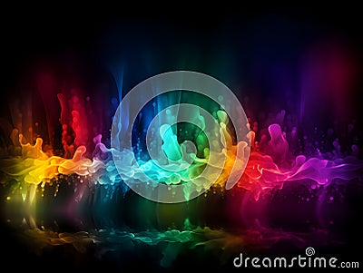 Very colorful, strange, and unconventional abstract background. Shapes and colors, creating an interesting and unique effect. Stock Photo