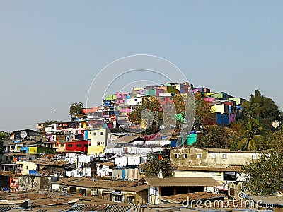 Very colourful village of Asalpha Mumbai Editorial Stock Photo