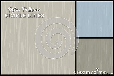 Retro lines pattern subtle background in 3 color options Vector Illustration