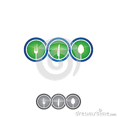 Very creative infinity design template for restaurant on the white background Vector Illustration