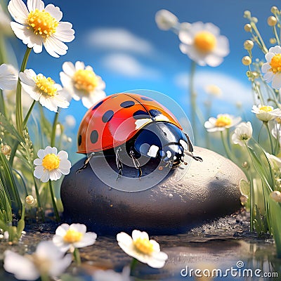 Big Ladybug Stock Photo