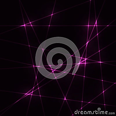 Very dark background with pink lilac laser beams Vector Illustration