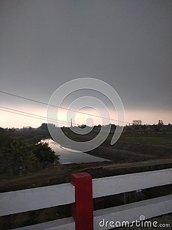 A very dark clouds. Stock Photo