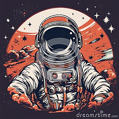 Very details astronaut ,lost in galaxy background - 1 Stock Photo