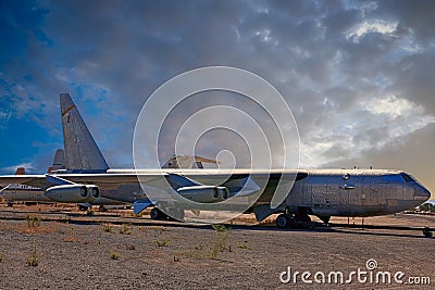 Boeing B52 Stratofortress at the boneyard in Tucson AZ Editorial Stock Photo