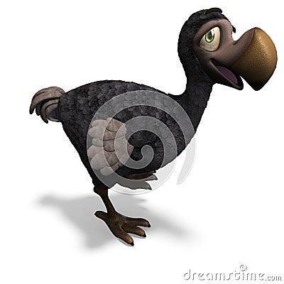 Very funny toon Dodo-bird Stock Photo