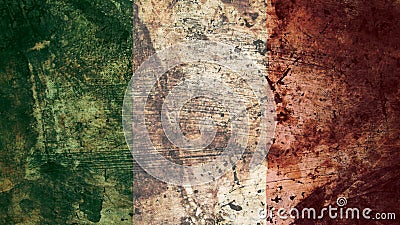 Very Grungy Italian Flag, Italy Grunge Background Texture Stock Photo