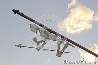 Toy skeleton of the pirate ship Stock Photo