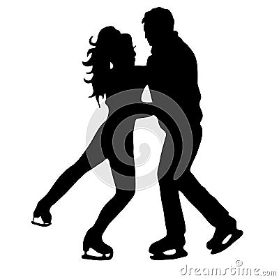 Very high quality illustration of pair on skates Vector Illustration