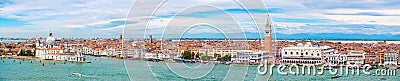 Very high resolution panoramic view of Venice on a beautiful day Editorial Stock Photo