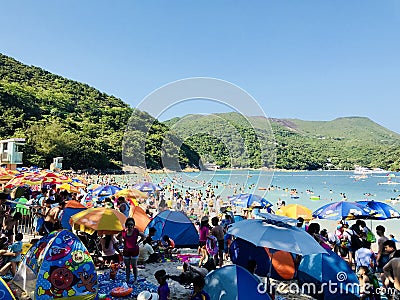 A very hot afternoon in Clear Water Bay Editorial Stock Photo