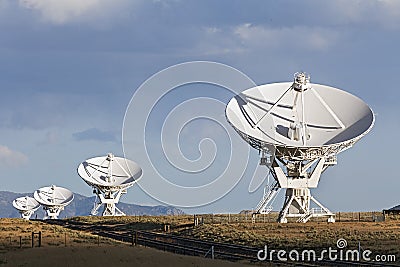 Very Large Array Satellite Dishes Stock Photo