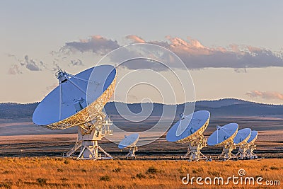 Very Large Array Satellite Dishes Stock Photo